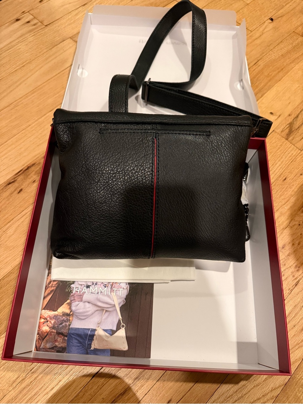 Hammitt Black Pebbled Leather Crossbody Bag - Picture 4 of 6